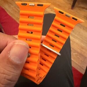 Orange Silicone Replacement Watch Strap for Smartwatches